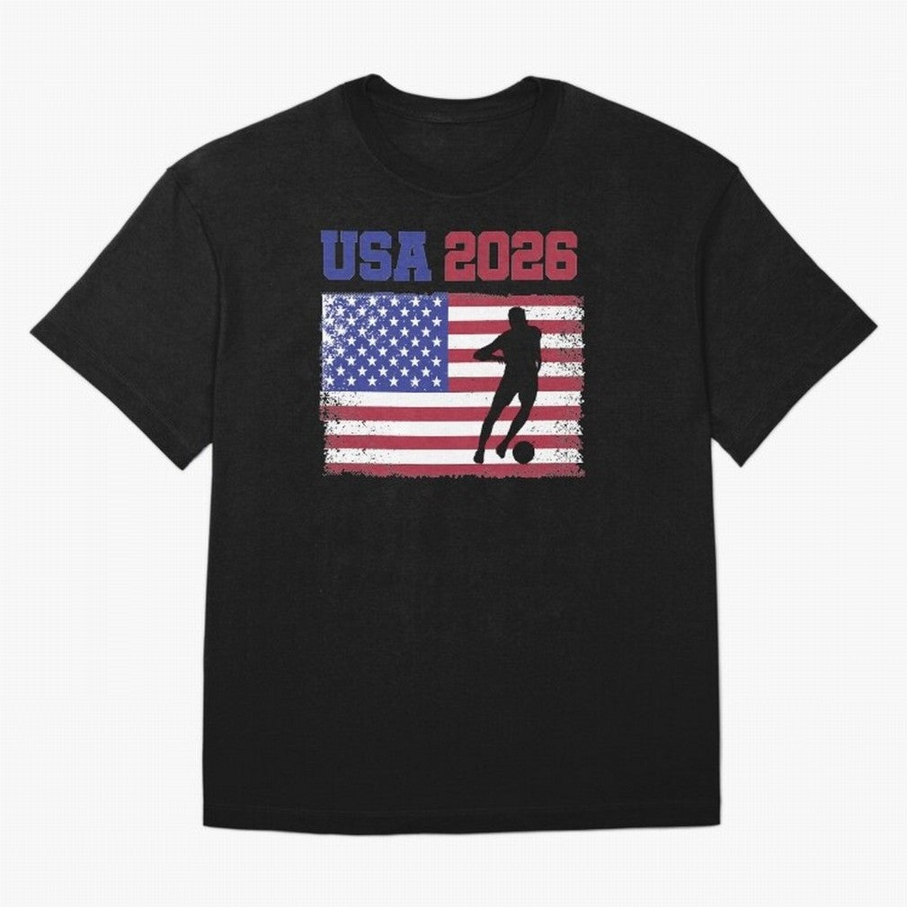 USA Soccer Fan 2026 United States American Flag Classic T-Shirt Capture Match Day Hype around FIFA World Cup 2026 USA Canada Mexico, Messi and Cristiano Ronaldo, Germany, Sports Nostalgia, International Competition, Famous Players and Unforgettable