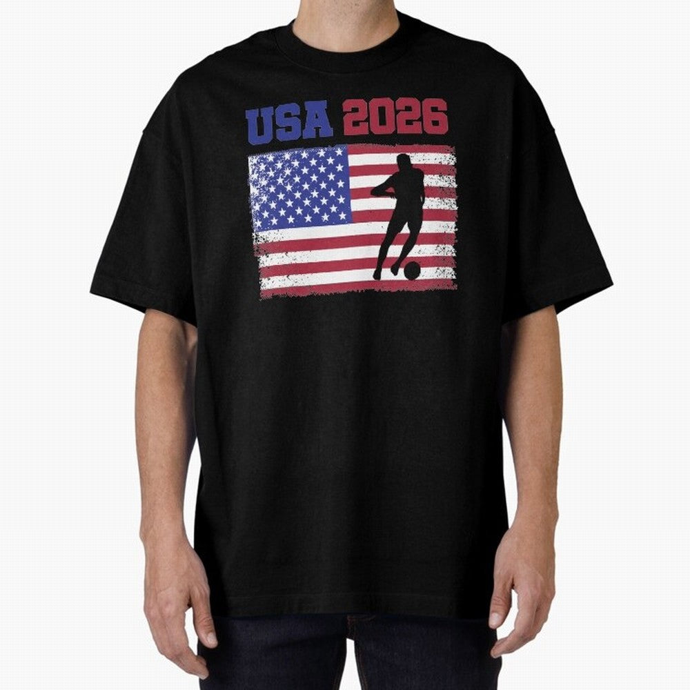 USA Soccer Fan 2026 United States American Flag Classic T-Shirt Capture Match Day Hype around FIFA World Cup 2026 USA Canada Mexico, Messi and Cristiano Ronaldo, Germany, Sports Nostalgia, International Competition, Famous Players and Unforgettable