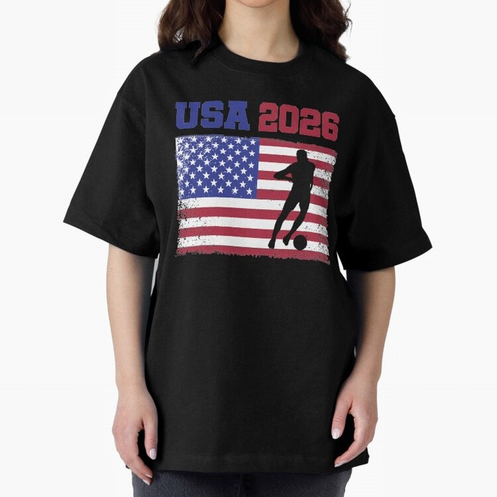 USA Soccer Fan 2026 United States American Flag Classic T-Shirt Capture Match Day Hype around FIFA World Cup 2026 USA Canada Mexico, Messi and Cristiano Ronaldo, Germany, Sports Nostalgia, International Competition, Famous Players and Unforgettable