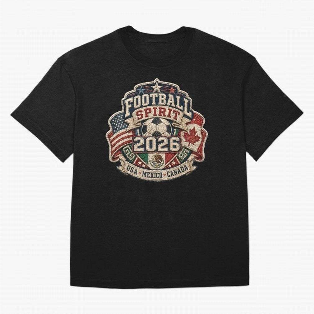 Football 2026 USA Mexico Canada Soccer Championship Fan Art Classic T-Shirt Capture Stadium Memories from FIFA World Cup 2026 Group Stage with Haaland and Mbappe, Brazil Energy, Match Day Excitement, Supporter Culture, Golden Goals and Global