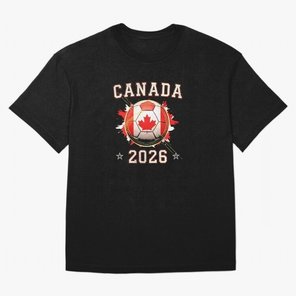 Front Print Canada Soccer World Cup 2026 - Canadian Fan Gift T-Shirt_84561562 Classic T-Shirt Bring a Champion Mindset to FIFA World Cup 2026 Group Stage Spirit, Featuring England, France and Netherlands, Messi, Neymar and Mbappe, Match Day