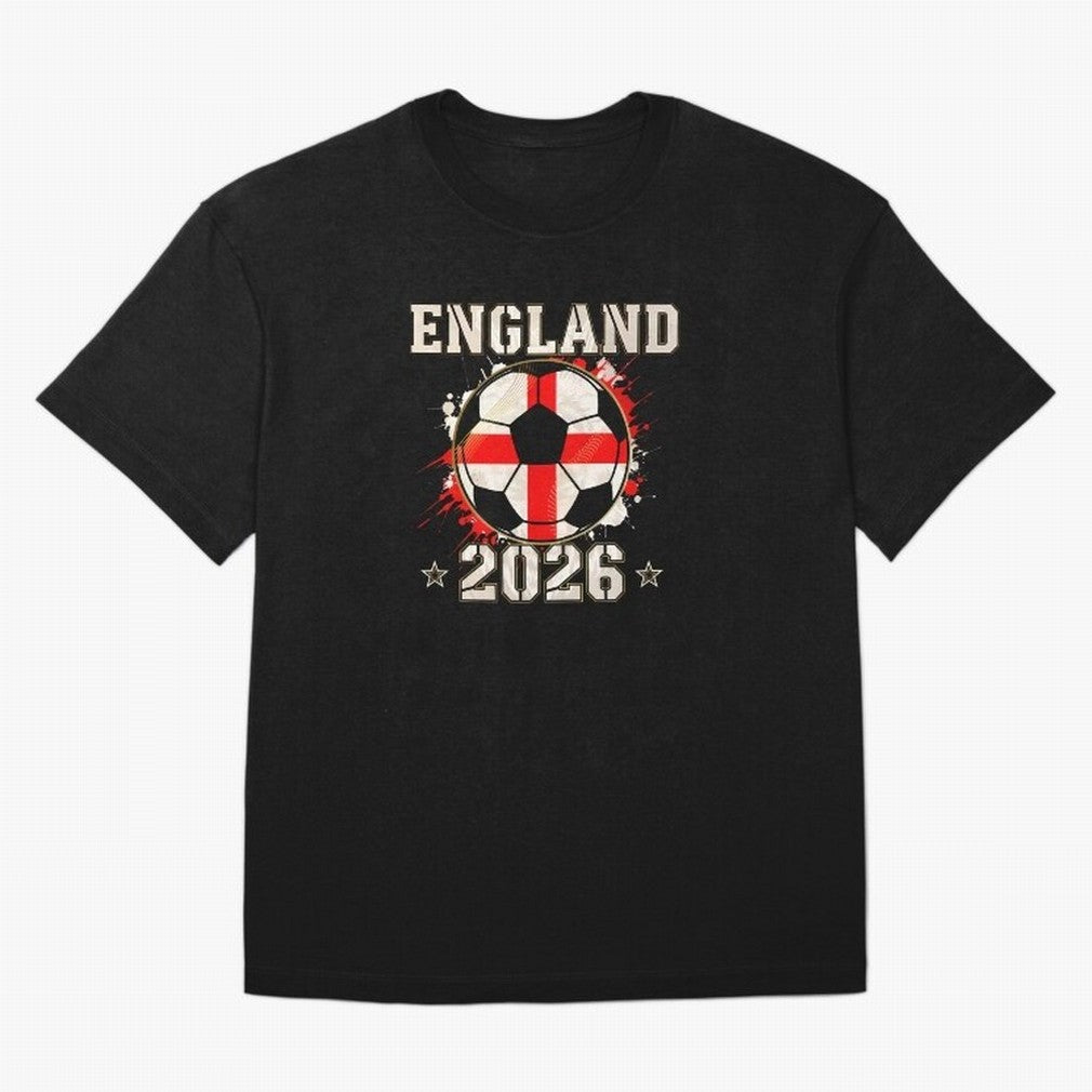 Front Print England Soccer World Cup 2026 - English Fan Gift T-Shirt_84562392 Classic T-Shirt Make Your Look Match FIFA World Cup 2026 Group Stage Spirit, Centered on Germany, Haaland and Mbappe, Retro Football Energy, Iconic Rivalries, Trophy