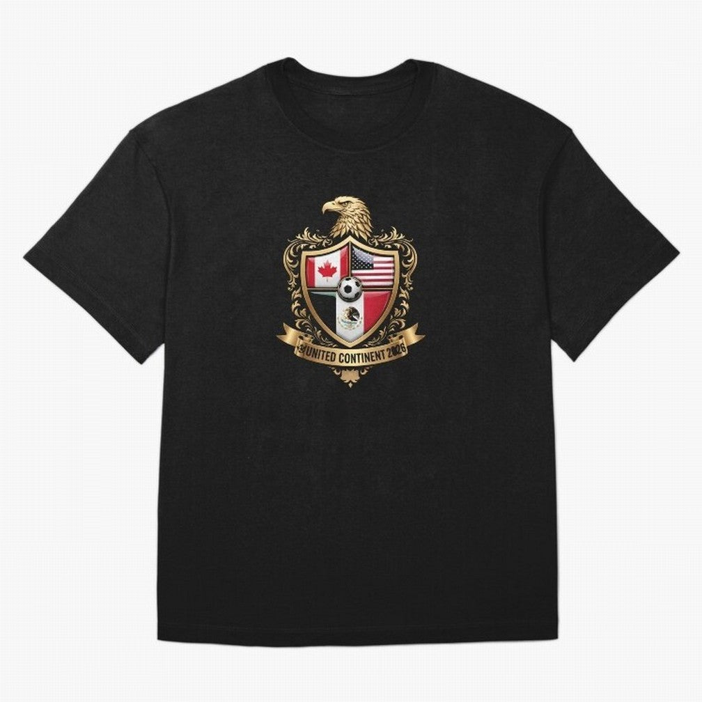 Golden Continental Eagle Soccer World Cup Crest 2026 T-Shirt_83050983 Classic T-Shirt Celebrate Every Goal in Global Football Passion for FIFA World Cup 2026, Inspired by Haaland and Mbappe, Netherlands, Goal Celebration Energy, Supporter Heritage,