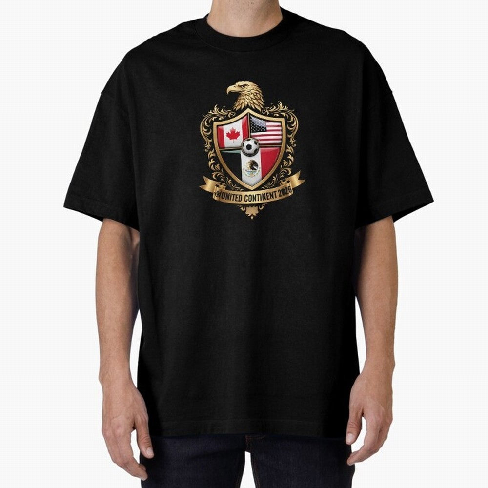 Golden Continental Eagle Soccer World Cup Crest 2026 T-Shirt_83050983 Classic T-Shirt Celebrate Every Goal in Global Football Passion for FIFA World Cup 2026, Inspired by Haaland and Mbappe, Netherlands, Goal Celebration Energy, Supporter Heritage,