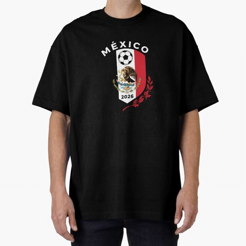Mexico Emblem World Cup Soccer 2026 Football Crew T-Shirt_83050167 Classic T-Shirt Represent FIFA World Cup 2026 USA Canada Mexico for Fans of Haaland and England and Germany, Bringing Football History, Final Match Energy, Crowd Noise and Once in a