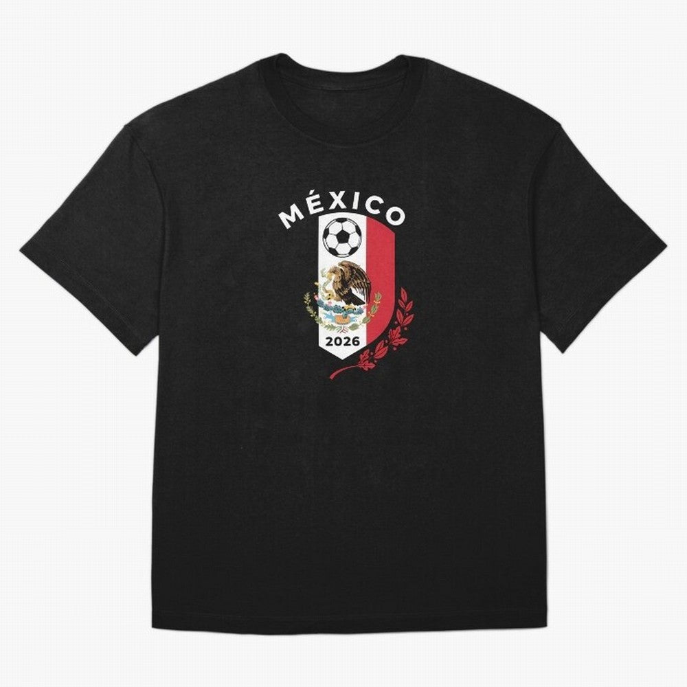 Mexico Emblem World Cup Soccer 2026 Football Crew T-Shirt_83050167 Classic T-Shirt Carry the Dream of Match Day Hype around FIFA World Cup 2026 USA Canada Mexico, Cristiano Ronaldo, Spain and Netherlands, Champion Mindset, Group Stage Buzz,