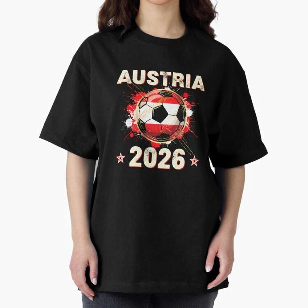 World Cup 2026 Austria Soccer Ball North America - Austrian Fan Gift T-Shirt_85028223 Classic T-Shirt Turn Football Passion into FIFA World Cup 2026 Group Stage with Cristiano Ronaldo, Argentina and Brazil Energy, Goal Celebration Energy, Supporter
