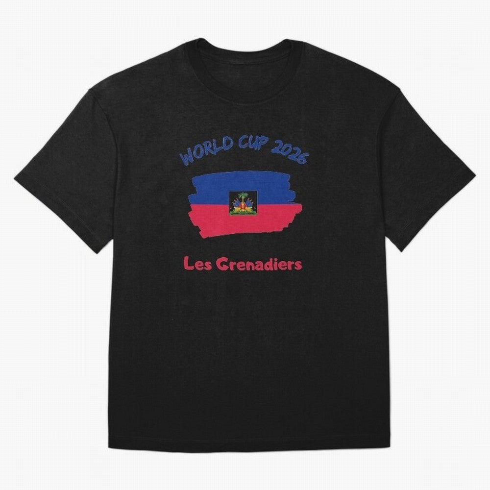 Haiti Football Fan Haitian Soccer Supporter National Team Pride Caribbean 2026 T-Shirt_90544900 Classic T-Shirt Capture Global Football Passion for FIFA World Cup 2026 USA Canada Mexico, Built around Messi and Cristiano Ronaldo, Portugal, Stadium