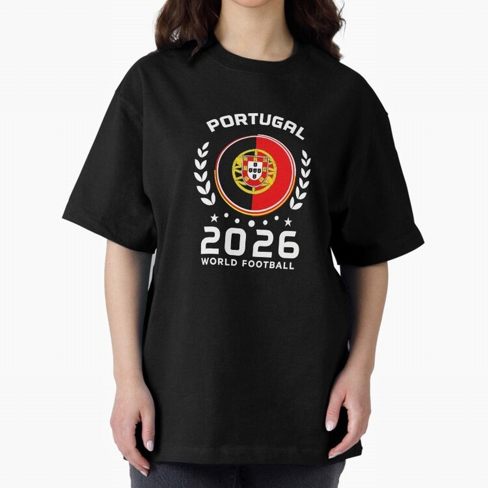 Portugal 2026 World Football Soccer Fan Design T-Shirt_87038236 Classic T-Shirt Show Passion for the Stars of FIFA World Cup 2026 Group Stage with Messi, CR7 and Mbappe, Portugal Energy, Football Festival Excitement, Trophy Ambitions, Country