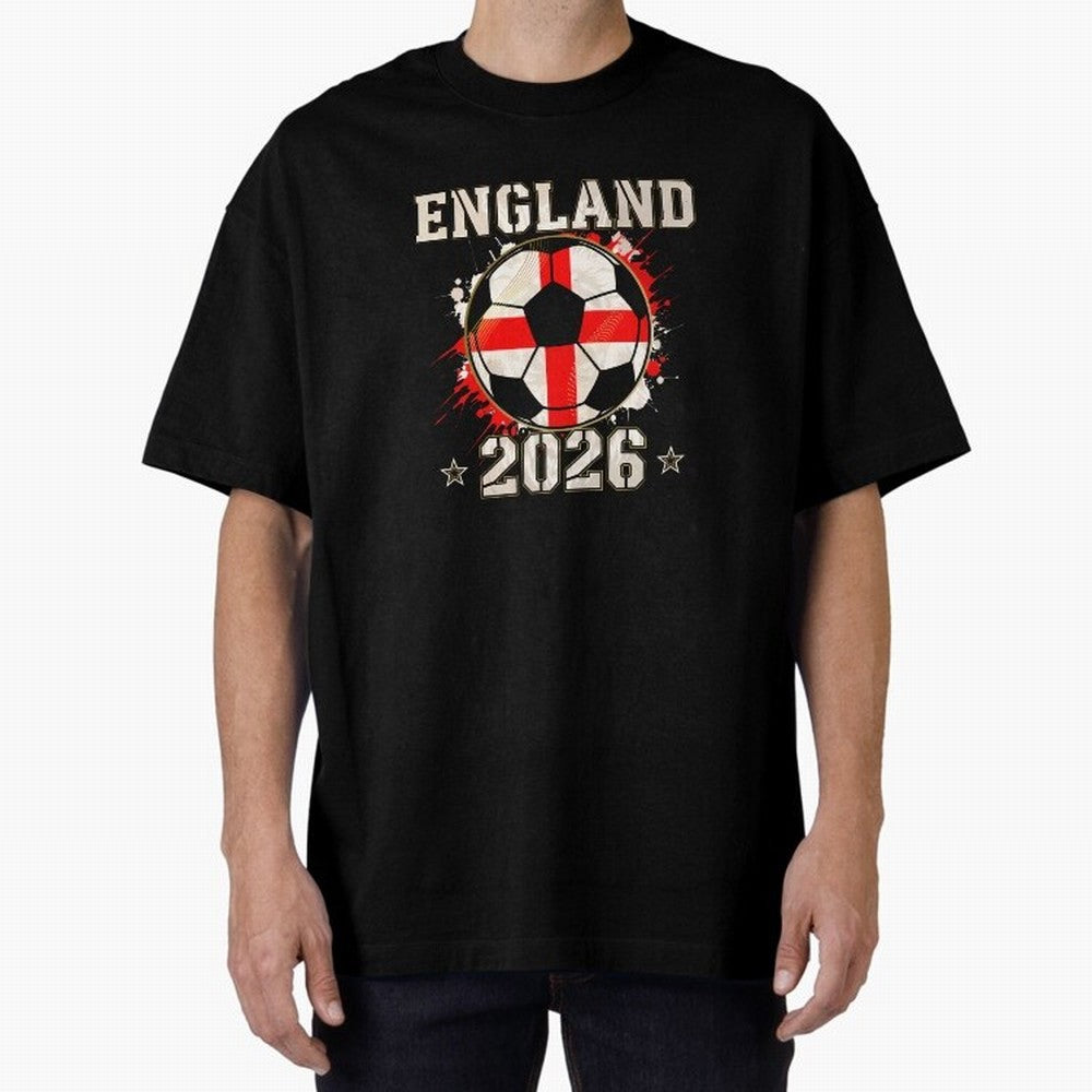 Front Print England Soccer World Cup 2026 - English Fan Gift T-Shirt_84562392 Classic T-Shirt Stand with Match Day Hype around FIFA World Cup 2026 Group Stage, Neymar, Haaland and Cristiano Ronaldo, France and Portugal, Match Day Excitement,