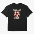 Front Print England Soccer World Cup 2026 - English Fan Gift T-Shirt_84562392 Classic T-Shirt Stand with Match Day Hype around FIFA World Cup 2026 Group Stage, Neymar, Haaland and Cristiano Ronaldo, France and Portugal, Match Day Excitement,