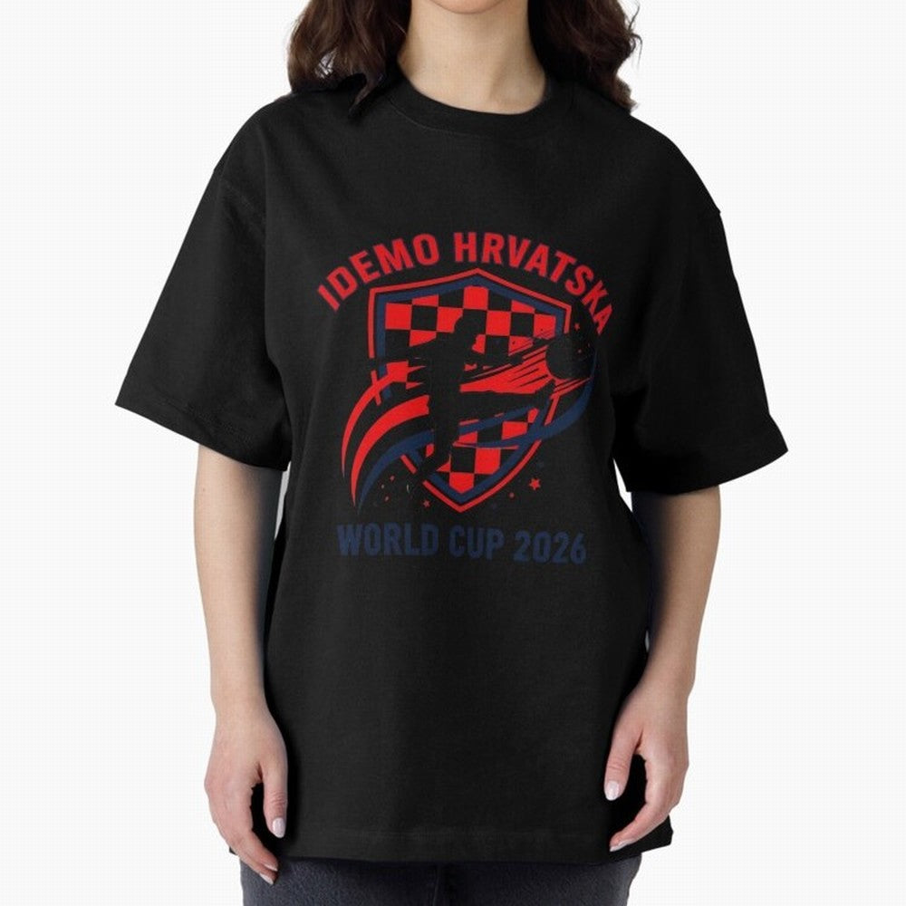 Croatia World Cup 2026 Fan Art Classic T-Shirt Represent FIFA World Cup 2026 Group Stage Driven by Neymar, Haaland and Cristiano Ronaldo, Brazil Energy, Retro Football Energy, Iconic Rivalries, Trophy Chase Drama and Stadium Atmosphere; Ideal for