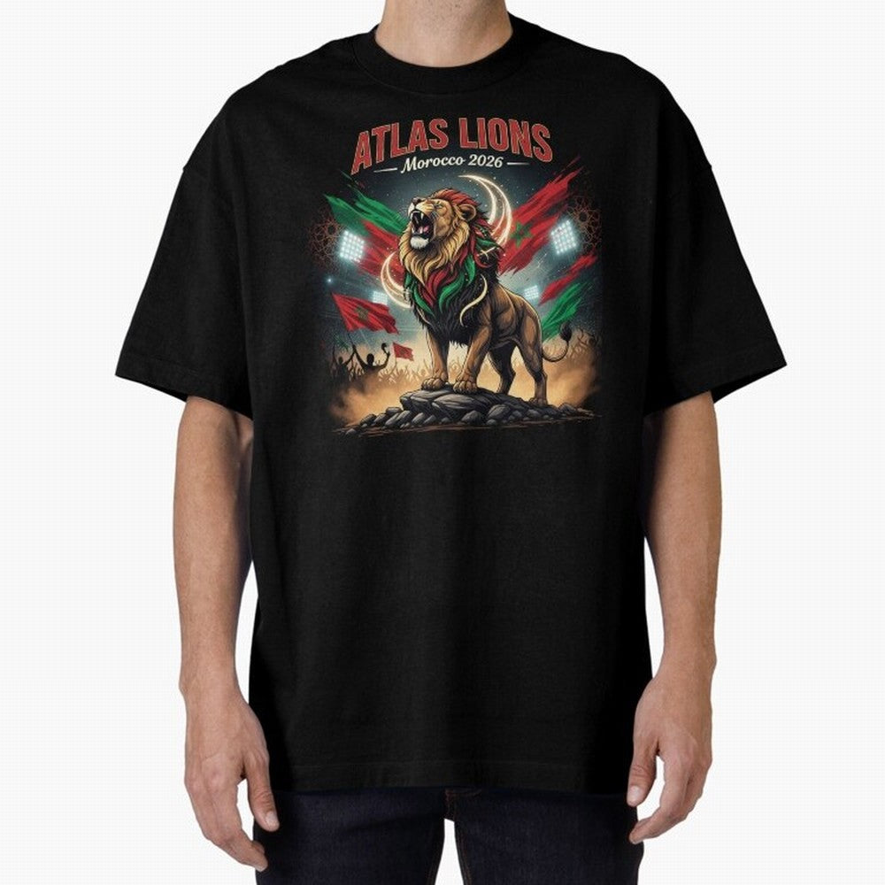 Atlas Lions - Morocco Football Team ready for the World Cup Classic T-Shirt Treasure Global Football Passion for FIFA World Cup 2026 Group Stage, Inspired by Mbappe and Neymar, Portugal, Spain and Germany, Stadium Memories, Football Loyalty,
