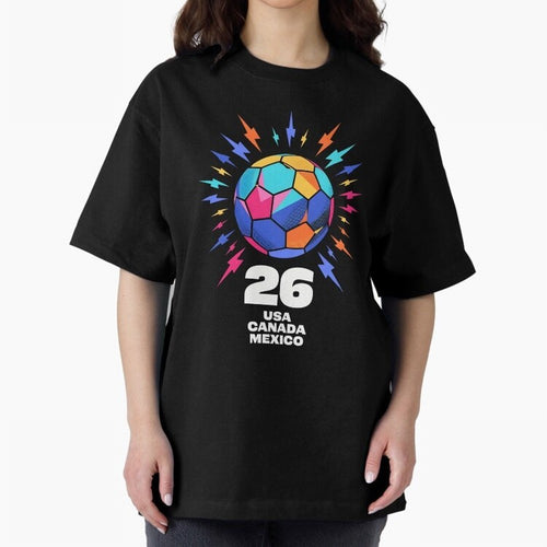 2026 Colorful Soccer Ball USA Canada Mexico 26 Classic T-Shirt Fuel Your Fan Pride for Global Football Passion for FIFA World Cup 2026 USA Canada Mexico, Made for Haaland, Portugal, Fan Favorite Moments, National Team Passion, Big Match Drama and