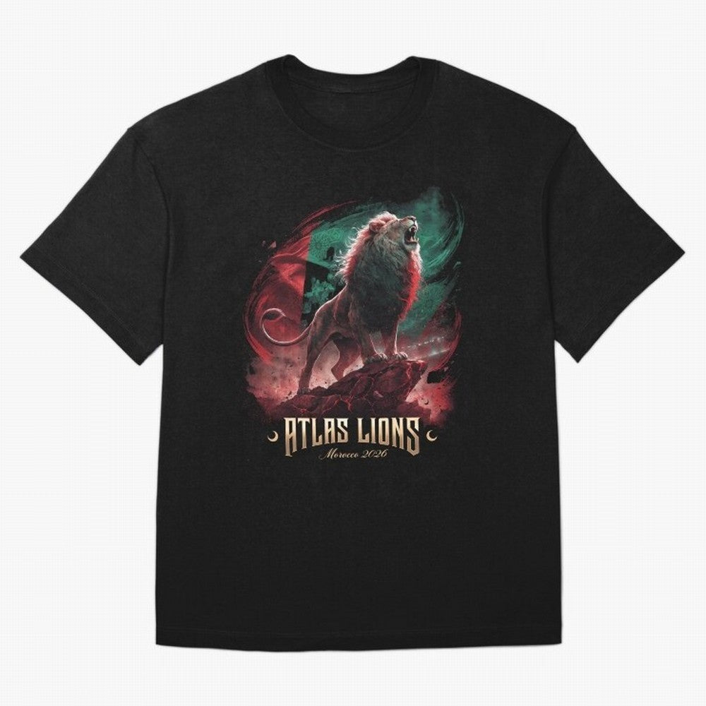 Morocco - The Atlas Lions Classic T-Shirt Join the Global Buzz around Match Day Hype around FIFA World Cup 2026, Mbappe, England, France and Netherlands, Retro Football Energy, Iconic Rivalries, Trophy Chase Drama and Stadium Atmosphere; Ideal for