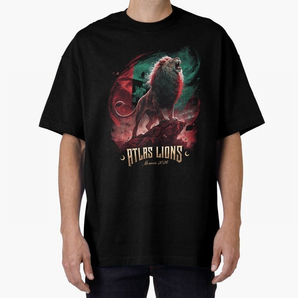 Morocco - The Atlas Lions Classic T-Shirt Join the Global Buzz around Match Day Hype around FIFA World Cup 2026, Mbappe, England, France and Netherlands, Retro Football Energy, Iconic Rivalries, Trophy Chase Drama and Stadium Atmosphere; Ideal for