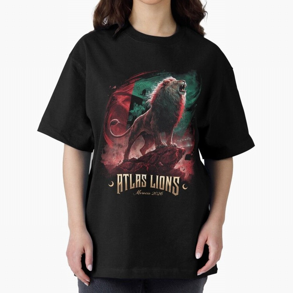 Morocco - The Atlas Lions Classic T-Shirt Join the Global Buzz around Match Day Hype around FIFA World Cup 2026, Mbappe, England, France and Netherlands, Retro Football Energy, Iconic Rivalries, Trophy Chase Drama and Stadium Atmosphere; Ideal for