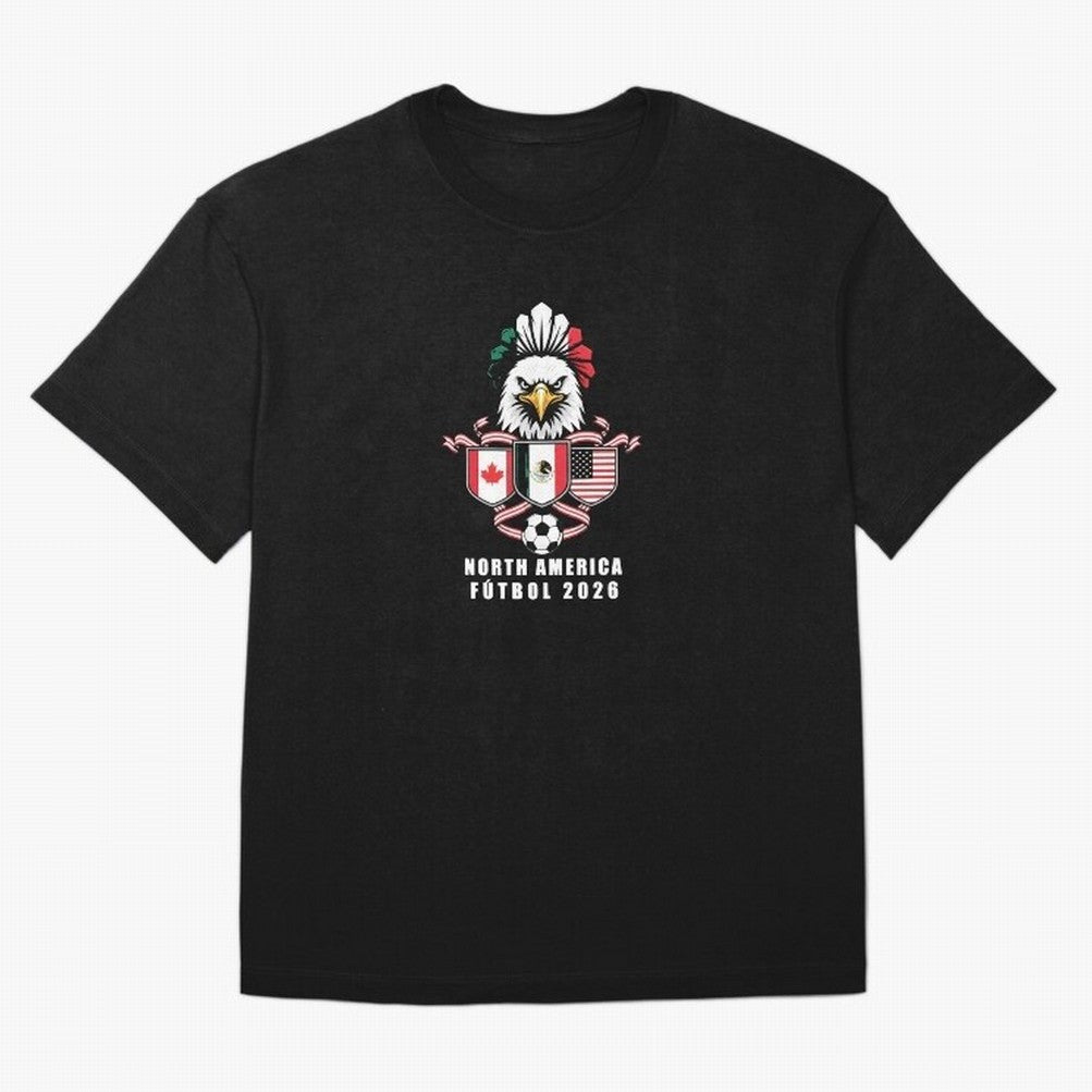 North America Football Spirit 2026 T-Shirt_82768088 Classic T-Shirt Celebrate Global Football Passion for FIFA World Cup 2026 USA Canada Mexico, Centered on CR7, Brazil, Portugal and Argentina, Game Day Rituals, Football Legends, Country Pride and