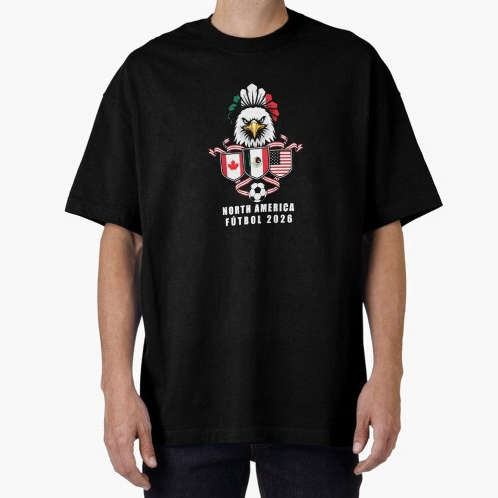 North America Football Spirit 2026 T-Shirt_82768088 Classic T-Shirt Celebrate Global Football Passion for FIFA World Cup 2026 USA Canada Mexico, Centered on CR7, Brazil, Portugal and Argentina, Game Day Rituals, Football Legends, Country Pride and