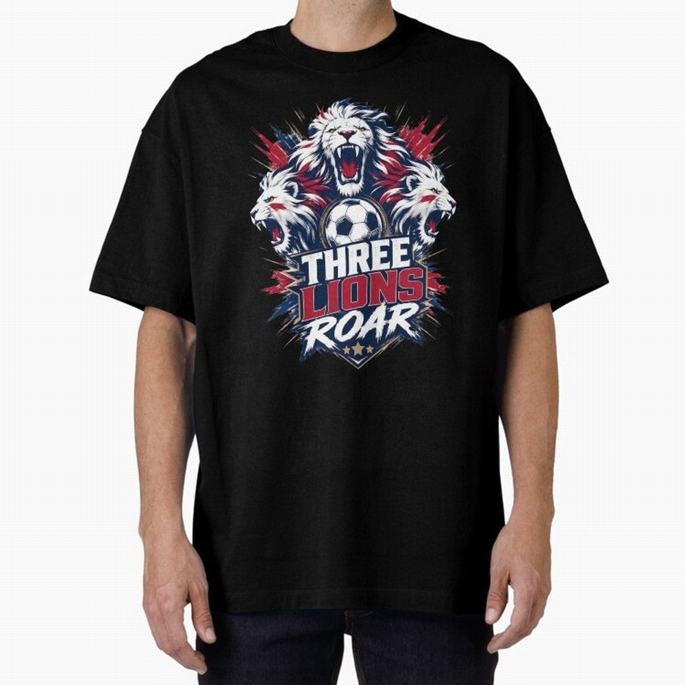 Three Lions Roar England World Cup 26 Tee Classic T-Shirt Stand Out with Spirit from the FIFA World Cup 2026 Journey through Neymar, Haaland and Cristiano Ronaldo Highlights, England Pride, Football Passion, Legendary Performances, Festival Vibes