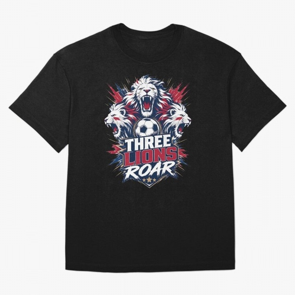 Three Lions Roar England World Cup 26 Tee Classic T-Shirt Stand Out with Spirit from the FIFA World Cup 2026 Journey through Neymar, Haaland and Cristiano Ronaldo Highlights, England Pride, Football Passion, Legendary Performances, Festival Vibes