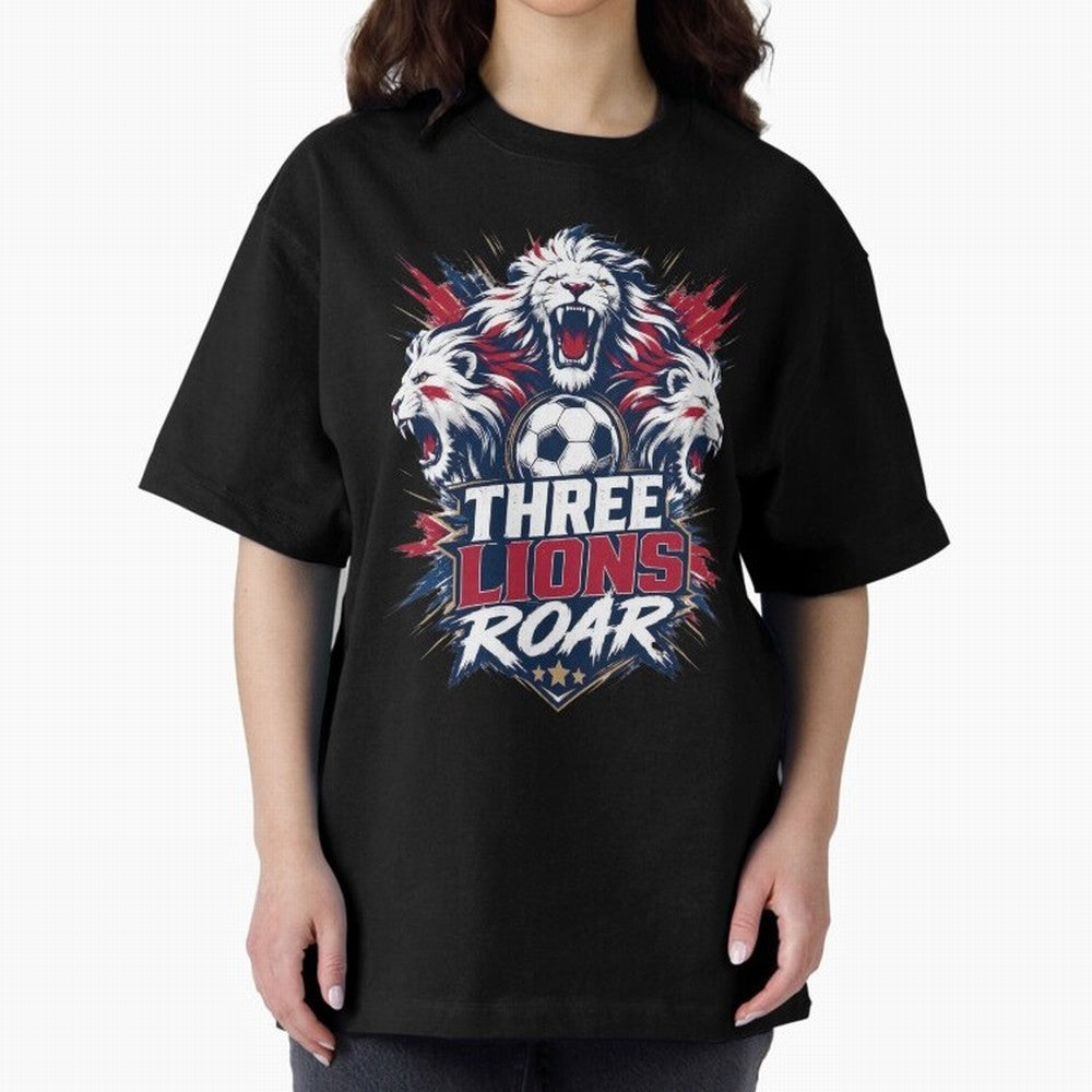Three Lions Roar England World Cup 26 Tee Classic T-Shirt Stand Out with Spirit from the FIFA World Cup 2026 Journey through Neymar, Haaland and Cristiano Ronaldo Highlights, England Pride, Football Passion, Legendary Performances, Festival Vibes