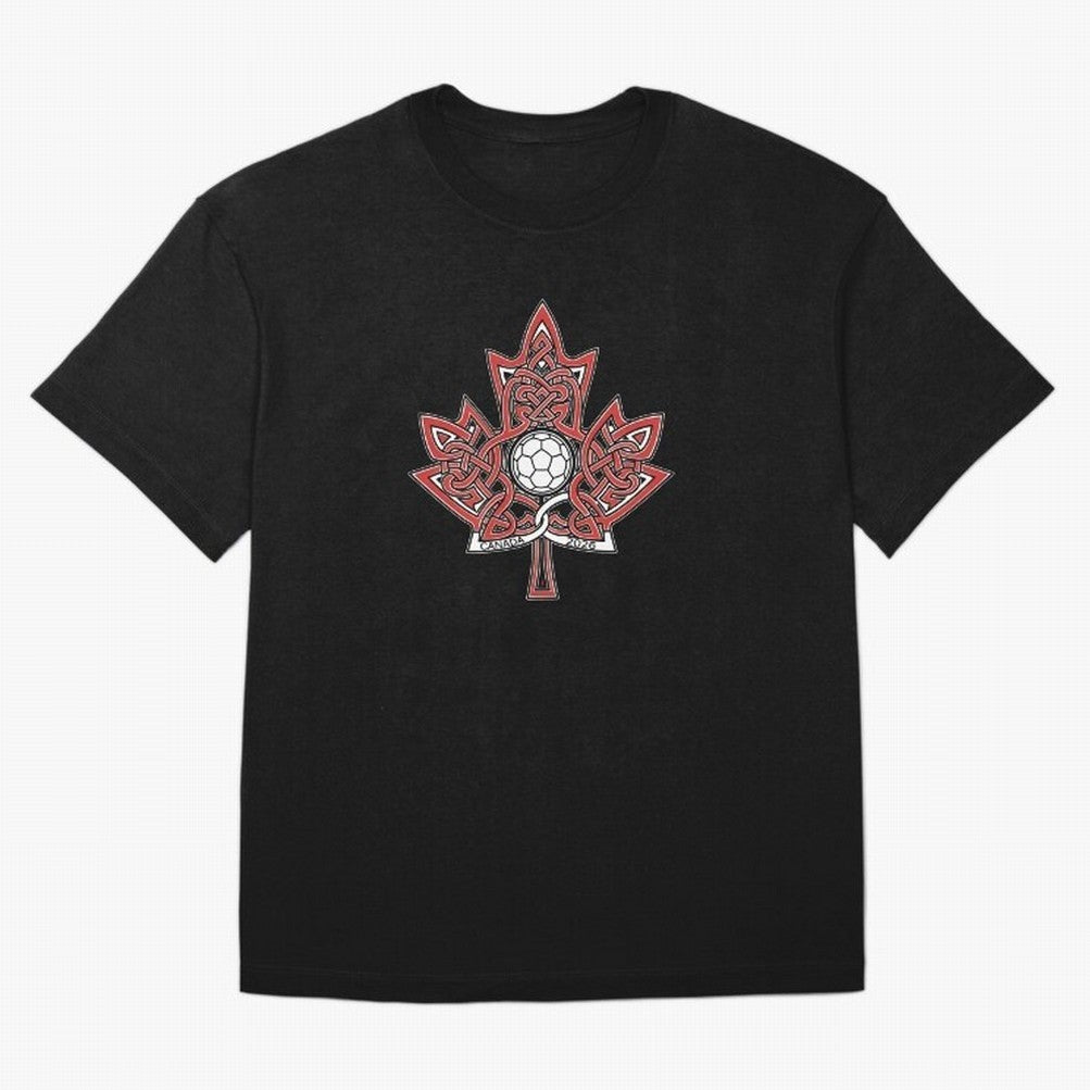 Interwoven Maple Leaf Canada Soccer 2026 T-Shirt_83135197 Classic T-Shirt Carry National Pride through FIFA World Cup 2026 USA Canada Mexico Driven by Cristiano Ronaldo, Haaland and CR7, Spain and Netherlands Energy, Retro Football Energy, Iconic