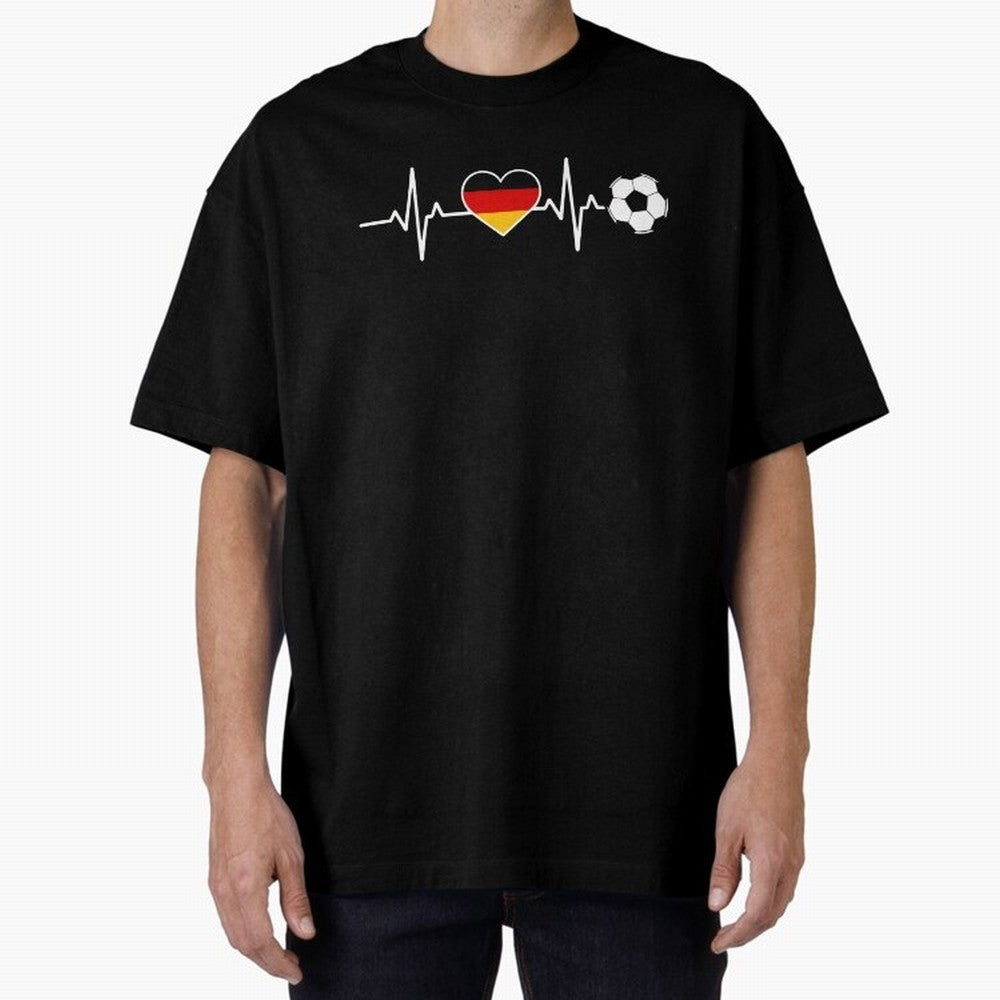 Germany Football Heartbeat | Deutschland Soccer Fan EKG Classic T-Shirt Stand Proud for Match Day Hype around FIFA World Cup 2026, Cristiano Ronaldo, Haaland and CR7, Argentina and Brazil, Global Supporter Spirit, Legendary Goals, National Colors