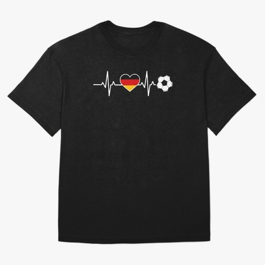 Germany Football Heartbeat | Deutschland Soccer Fan EKG Classic T-Shirt Stand Proud for Match Day Hype around FIFA World Cup 2026, Cristiano Ronaldo, Haaland and CR7, Argentina and Brazil, Global Supporter Spirit, Legendary Goals, National Colors
