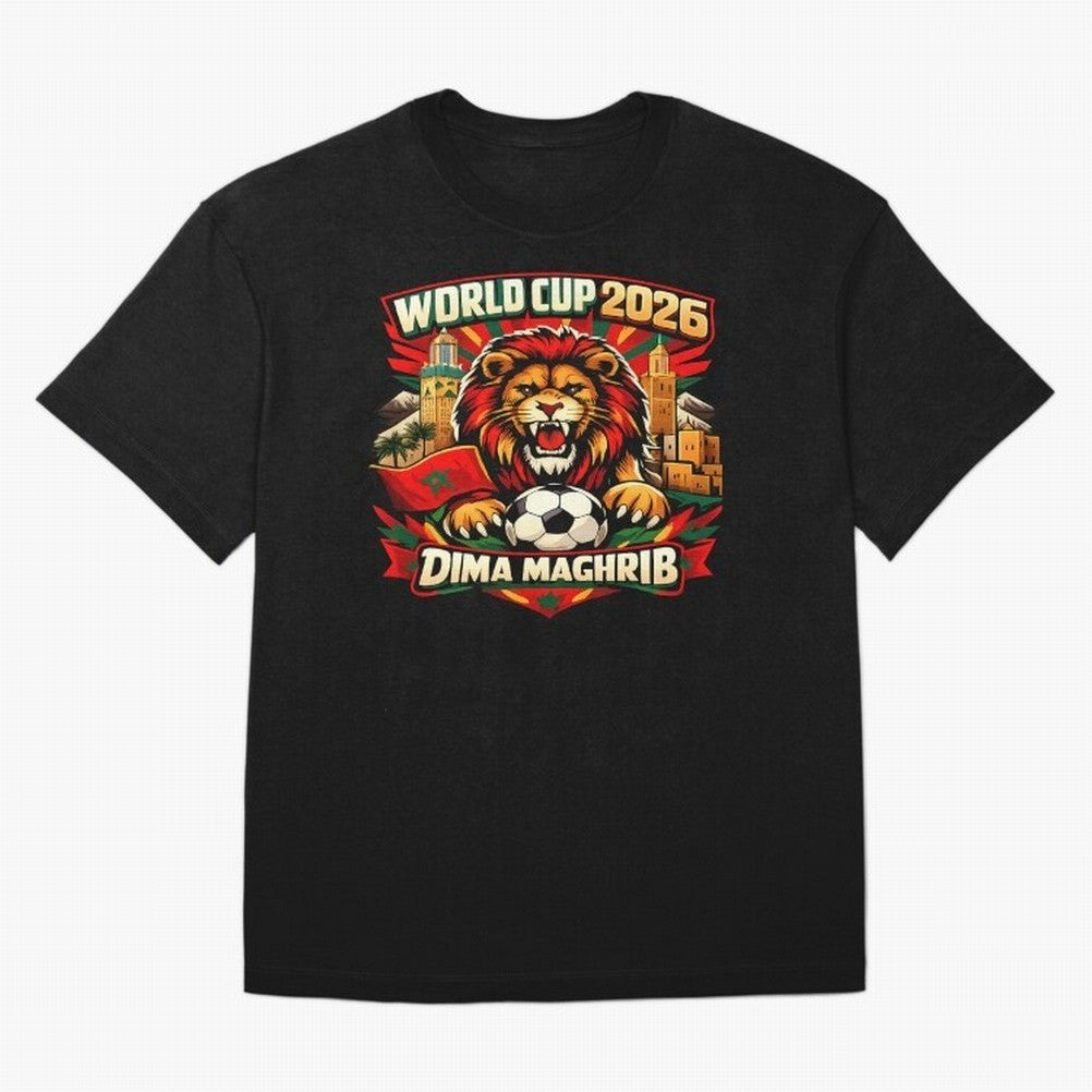 World Cup 2026, Dima Maghrib, June 13, 2026, We Are Morocco, Go Morocco, Morocco vs Brazil, Morocco World Cup 2026, World Morocco, Maghrib Classic T-Shirt Bring Global Tournament Vibes to FIFA World Cup 2026 Spirit, Centered on Germany, Haaland,