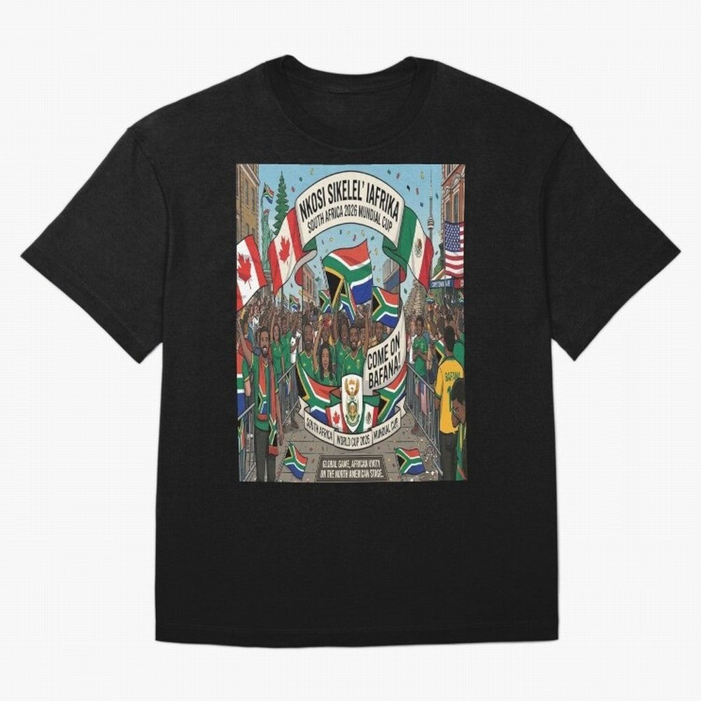 Soiuth Africa Classic T-Shirt Support Your Favorite Stars during Global Football Passion for FIFA World Cup 2026 USA Canada Mexico, Driven by Messi, Neymar and Mbappe, Brazil, Match Day Excitement, Supporter Culture, Golden Goals and Global