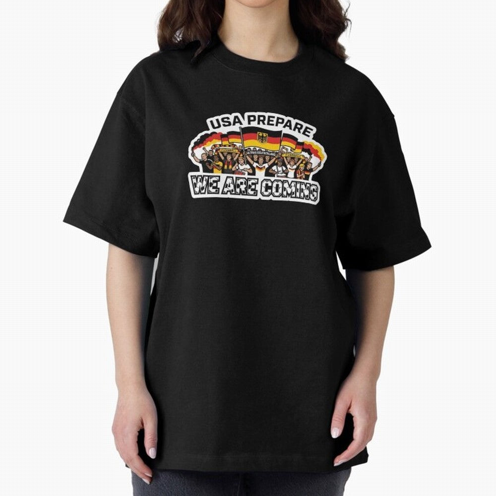 Germany Soccer Fans 2026 Sticker We Are Coming Classic T-Shirt Carry the Dream of the FIFA World Cup 2026 Group Stage Journey through Messi, Neymar and Mbappe Highlights, France and Portugal Pride, Championship Spirit, Famous Goals, Roaring Crowds