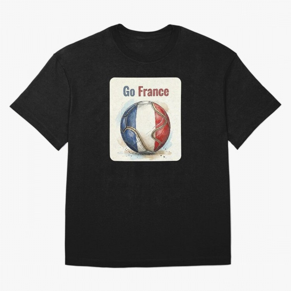Go France Soccer Ball Flag | French Football Fan Graphic Tee Classic T-Shirt Turn Football Passion into Global Football Passion for FIFA World Cup 2026 USA Canada Mexico, Connected to Messi, CR7 and Mbappe, Spain, Soccer Culture, Superstar Moments,