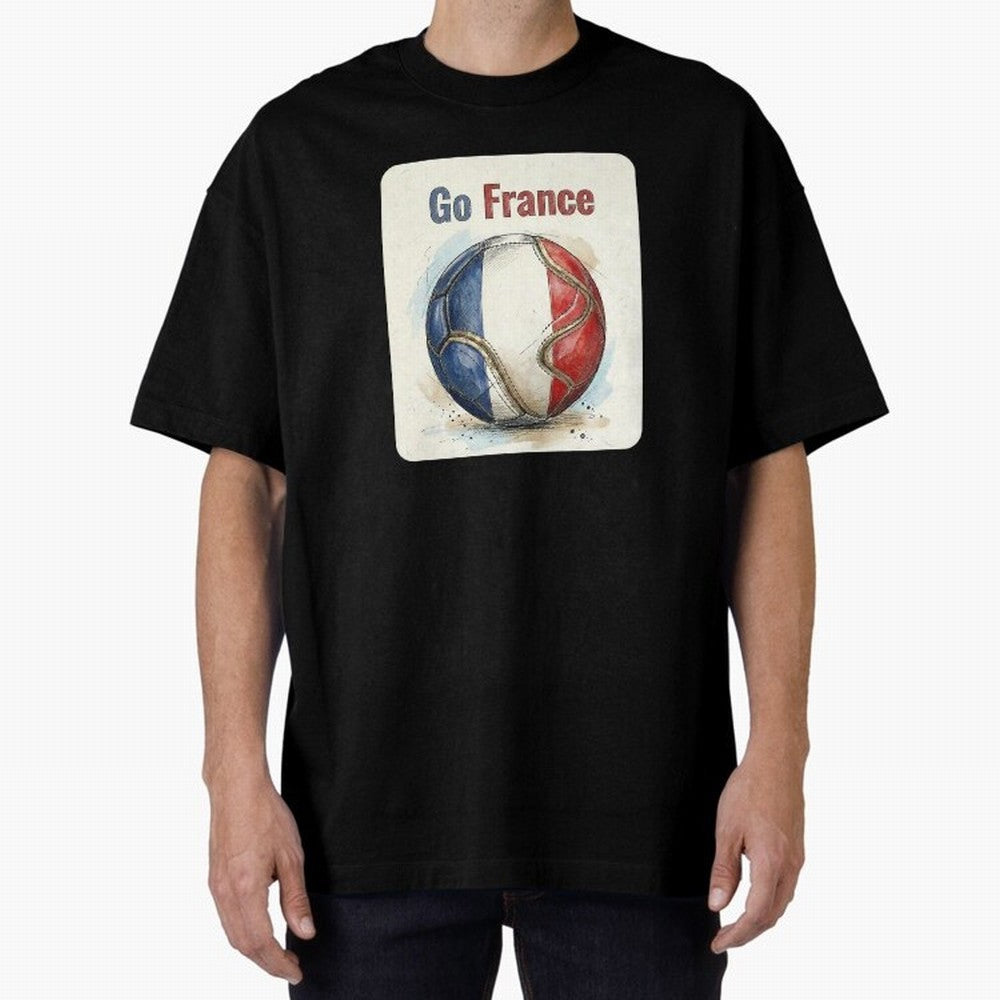 Go France Soccer Ball Flag | French Football Fan Graphic Tee Classic T-Shirt Turn Football Passion into Global Football Passion for FIFA World Cup 2026 USA Canada Mexico, Connected to Messi, CR7 and Mbappe, Spain, Soccer Culture, Superstar Moments,