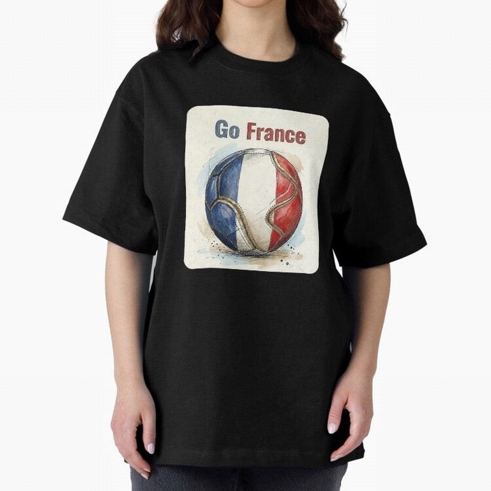 Go France Soccer Ball Flag | French Football Fan Graphic Tee Classic T-Shirt Turn Football Passion into Global Football Passion for FIFA World Cup 2026 USA Canada Mexico, Connected to Messi, CR7 and Mbappe, Spain, Soccer Culture, Superstar Moments,