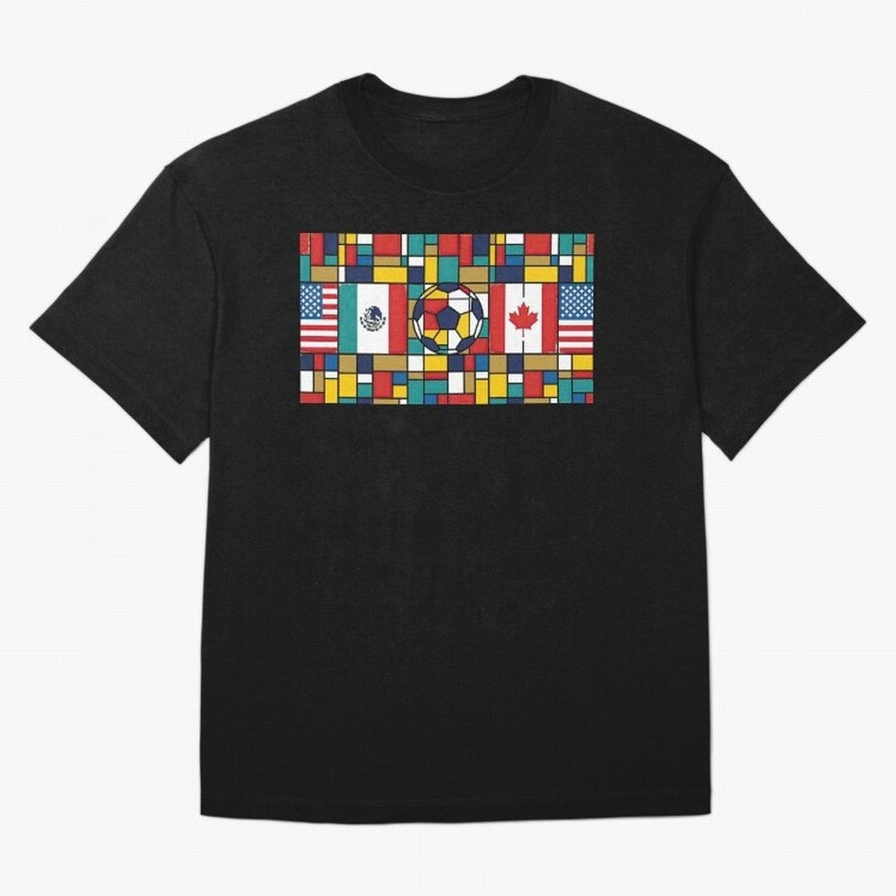 Spectacular World Cup Stadiums | Soccer Flags Mexico Canada USA Geometry Classic T-Shirt Bring Home FIFA World Cup 2026 Group Stage Connected to Neymar, Haaland and Cristiano Ronaldo, Netherlands Energy, Game Day Rituals, Football Legends, Country