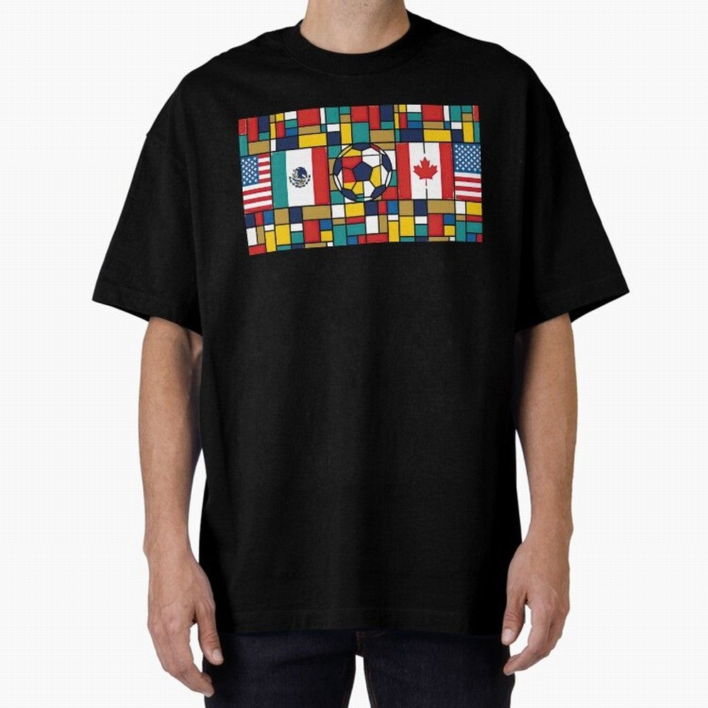 Spectacular World Cup Stadiums | Soccer Flags Mexico Canada USA Geometry Classic T-Shirt Bring Home FIFA World Cup 2026 Group Stage Connected to Neymar, Haaland and Cristiano Ronaldo, Netherlands Energy, Game Day Rituals, Football Legends, Country