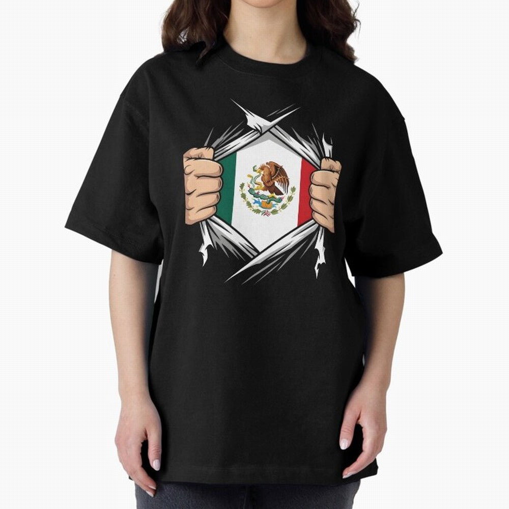 Mexico Flag Ripped Shirt Football Fan Classic T-Shirt Embrace Match Day Hype around FIFA World Cup 2026 USA Canada Mexico, Cristiano Ronaldo, Portugal, Football History, Final Match Energy, Crowd Noise and Once in a Lifetime Moments; Ideal for Fans