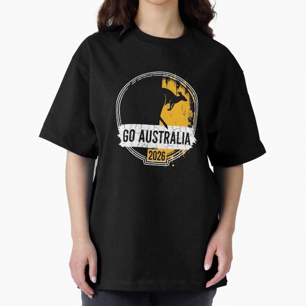 Golden Green Kangaroo Emblem Go Australia 2026 Supporter Design T-Shirt_83662099 Classic T-Shirt Capture Stadium Memories from the FIFA World Cup 2026 Group Stage Journey through Cristiano Ronaldo Highlights, France and Portugal Pride, Soccer