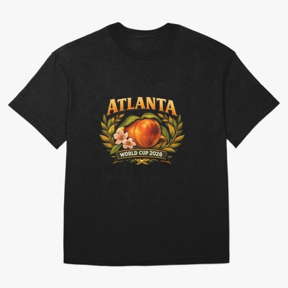 Atlanta 2026 World Cup Host City ¡ª Georgia Peach Laurel Wreath Classic T-Shirt Elevate the FIFA World Cup 2026 Group Stage Journey through Neymar, Haaland and Cristiano Ronaldo Highlights, Germany Pride, Football History, Final Match Energy, Crowd