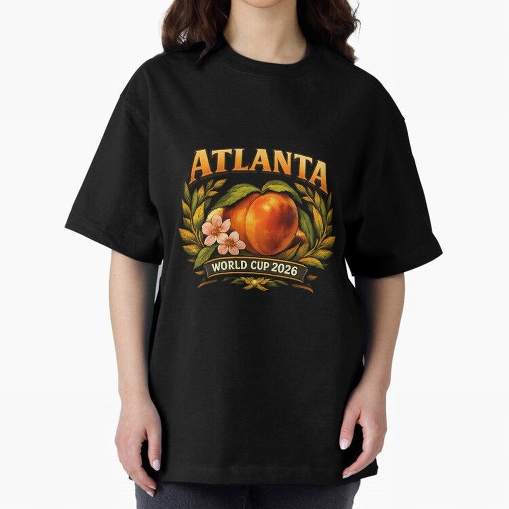 Atlanta 2026 World Cup Host City ¡ª Georgia Peach Laurel Wreath Classic T-Shirt Elevate the FIFA World Cup 2026 Group Stage Journey through Neymar, Haaland and Cristiano Ronaldo Highlights, Germany Pride, Football History, Final Match Energy, Crowd