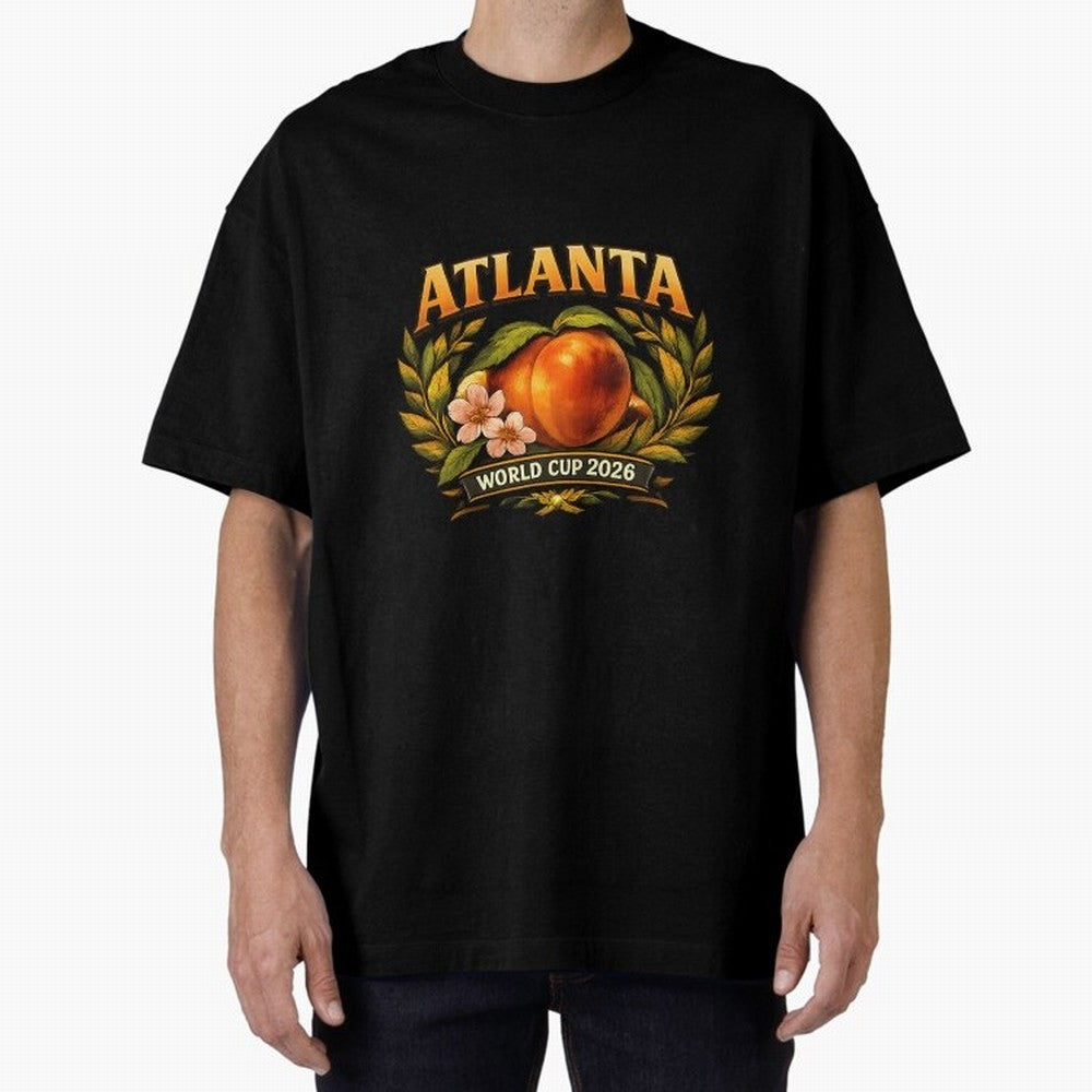 Atlanta 2026 World Cup Host City ¡ª Georgia Peach Laurel Wreath Classic T-Shirt Elevate the FIFA World Cup 2026 Group Stage Journey through Neymar, Haaland and Cristiano Ronaldo Highlights, Germany Pride, Football History, Final Match Energy, Crowd