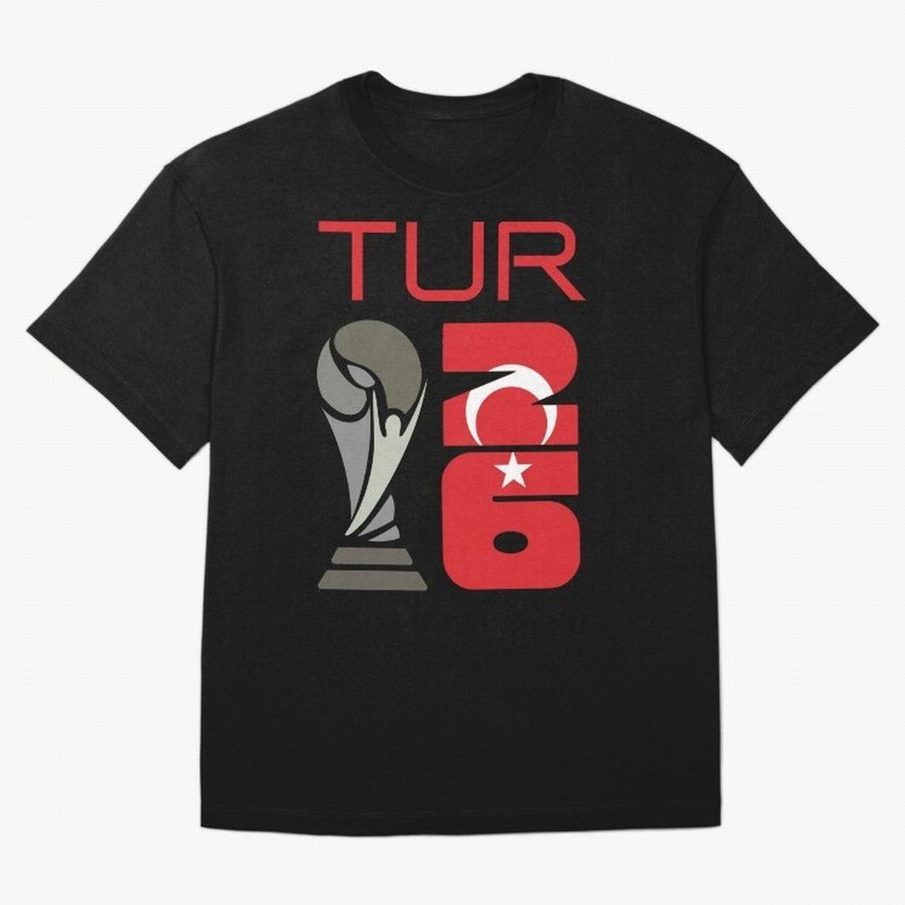 Turkey 2026 Soccer World Cup Trophy Turkish Flag Design Classic T-Shirt Show Your Stadium Side during Match Day Hype around FIFA World Cup 2026 Group Stage, Neymar, Brazil, Global Supporter Spirit, Legendary Goals, National Colors and Tournament