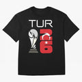 Turkey 2026 Soccer World Cup Trophy Turkish Flag Design Classic T-Shirt Capture Stadium Memories from FIFA World Cup 2026 USA Canada Mexico Spirit, with England, Messi, CR7 and Mbappe, Sports Nostalgia, International Competition, Famous Players and