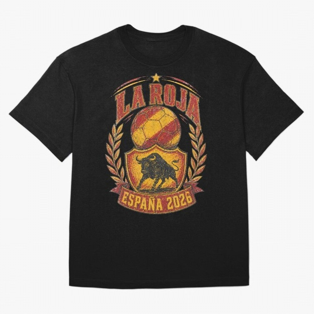 La Roja Espa?a 2026 World Cup Soccer T-Shirt Classic T-Shirt Get Ready for Global Football Passion for FIFA World Cup 2026 USA Canada Mexico, Driven by Cristiano Ronaldo, Spain, Football Festival Excitement, Trophy Ambitions, Country Rivalries and