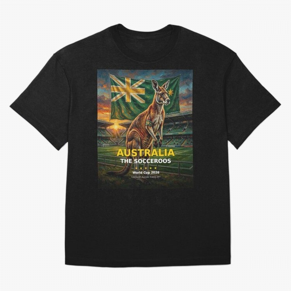 Australia Socceroos - World Cup 2026 Soccer Fan Tee Classic T-Shirt Bring a Vintage Feel to Global Football Passion for FIFA World Cup 2026, Highlighting Haaland, Spain, Game Day Rituals, Football Legends, Country Pride and the Road to the Final;