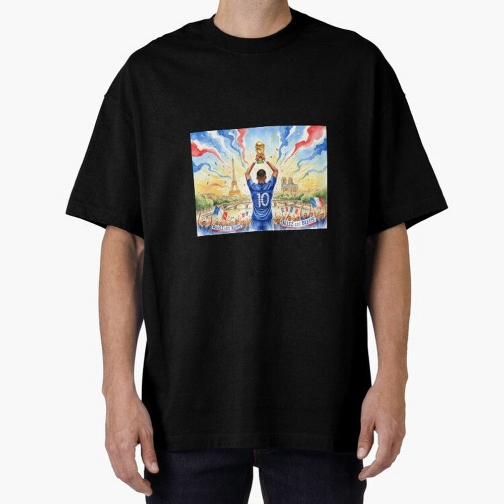 Spectacular Celebration in Paris France Soccer Vibes 2026 Classic T-Shirt Carry National Pride through FIFA World Cup 2026 for Fans of Cristiano Ronaldo, Haaland and CR7 and Argentina and Brazil, Bringing Football History, Final Match Energy, Crowd