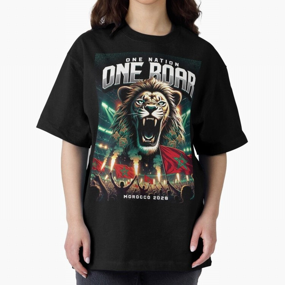 Morocco Football Team - One Nation, One Roar Classic T-Shirt Elevate FIFA World Cup 2026 Capturing Cristiano Ronaldo, Haaland and CR7, Argentina, France and Brazil Energy, Championship Spirit, Famous Goals, Roaring Crowds and International Football