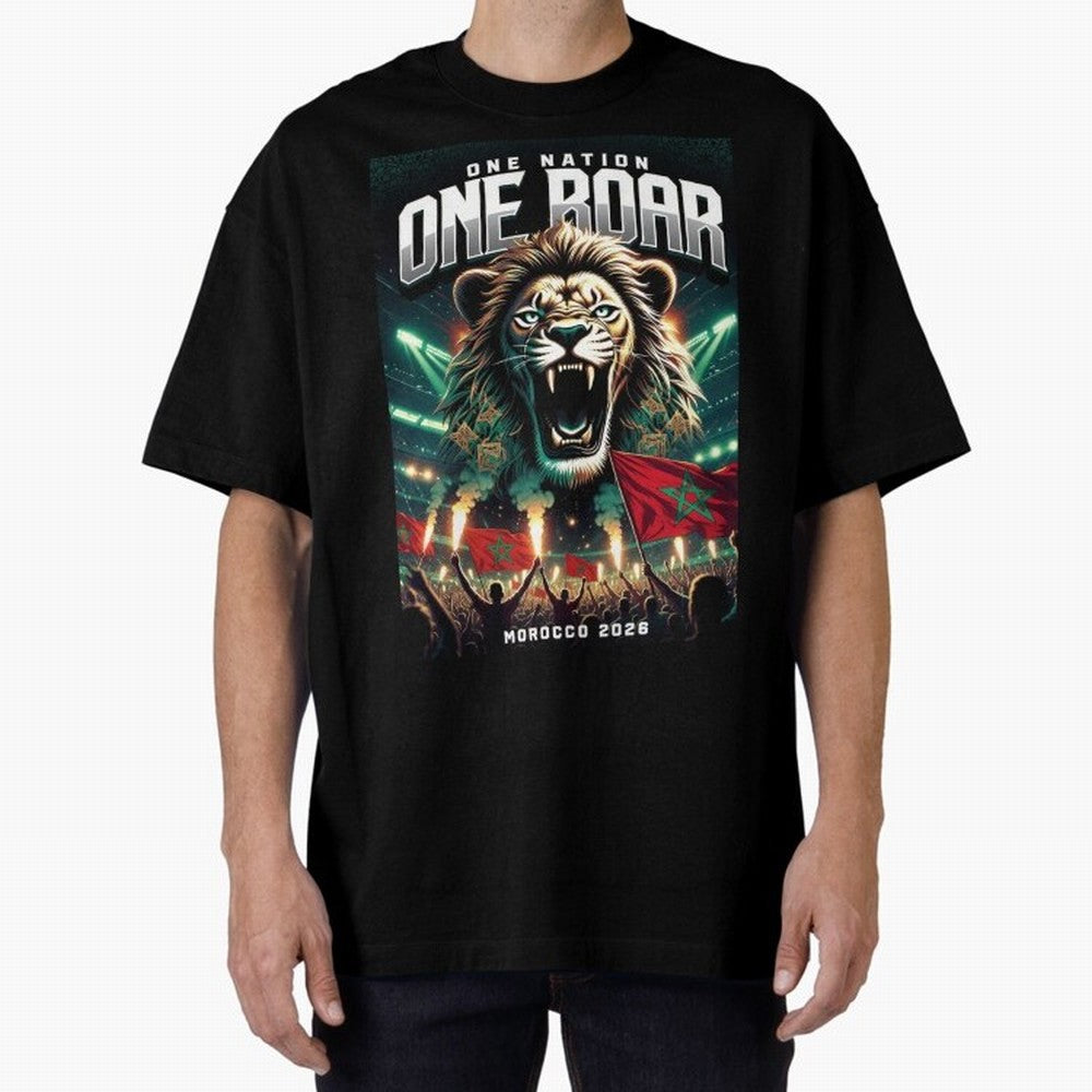 Morocco Football Team - One Nation, One Roar Classic T-Shirt Elevate FIFA World Cup 2026 Capturing Cristiano Ronaldo, Haaland and CR7, Argentina, France and Brazil Energy, Championship Spirit, Famous Goals, Roaring Crowds and International Football