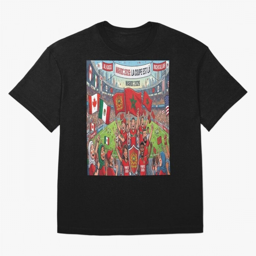 Morocco World Cup 2026 - Stadium Classic T-Shirt Turn Up for FIFA World Cup 2026 USA Canada Mexico Spirit, Built around France, Haaland, Champion Mindset, Group Stage Buzz, Knockout Tension and Passionate Fan Culture; Perfect for Fans, Collectors,